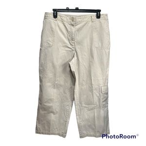 J Jill Crop Pants.  Size 20 T. Light beige color
